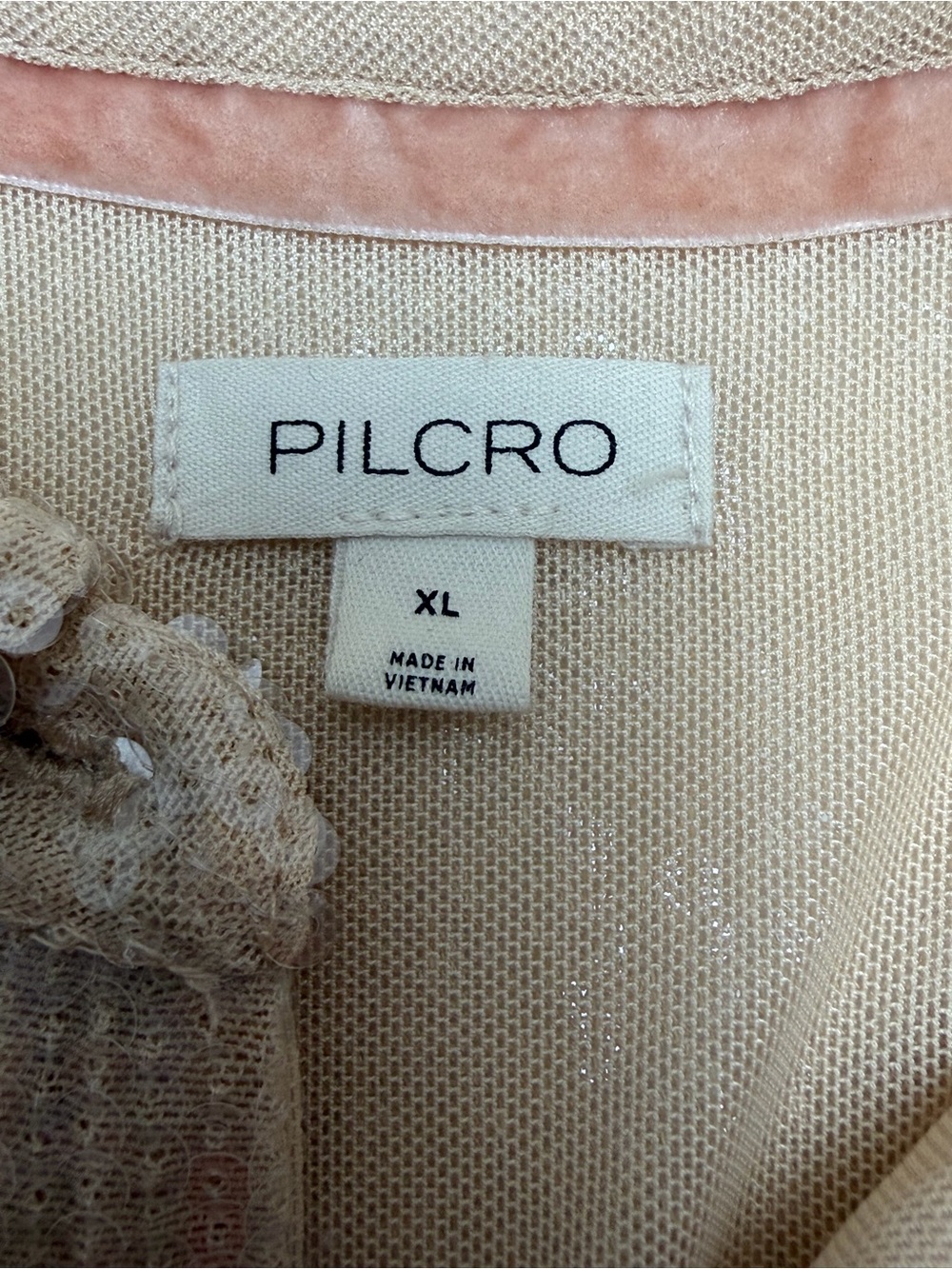Pilcro Gold Sequin Button Front Blouse - Picture 2 of 13